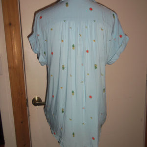 a new day Tops - A New Day High Low Button Down Shirt FRUITS a new day Tops - A New Day High Low Button Down Shirt FRUITS
